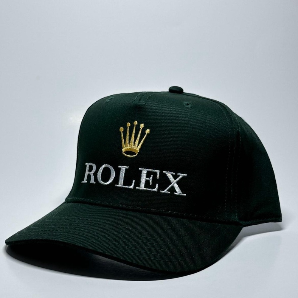 Rolex Embroidered Crest Dark Green Baseball Cap